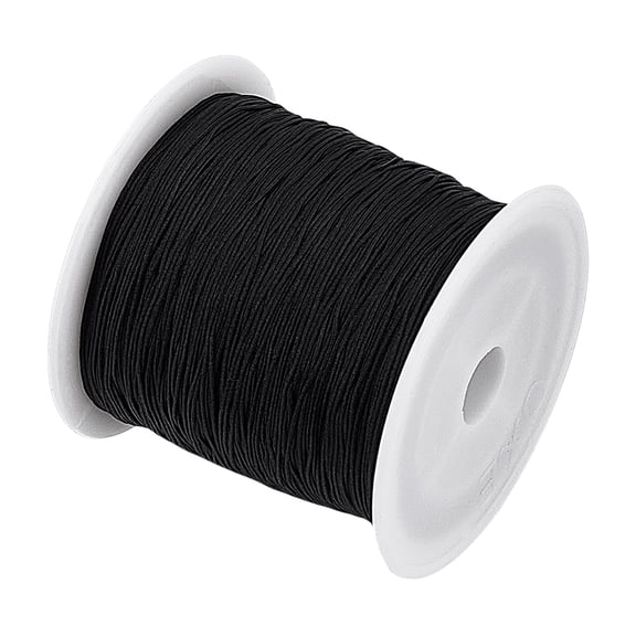 1 Set 1Roll Nylon Thread Black 0.5mm about 150yards/roll