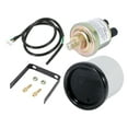 thumbnail image 1 of 1 Set 2-1/16" 52mm 140 PSI 7 Color LED Oil Pressure Gauge Black Dial Oil Press Sensor for Auto, 1 of 7
