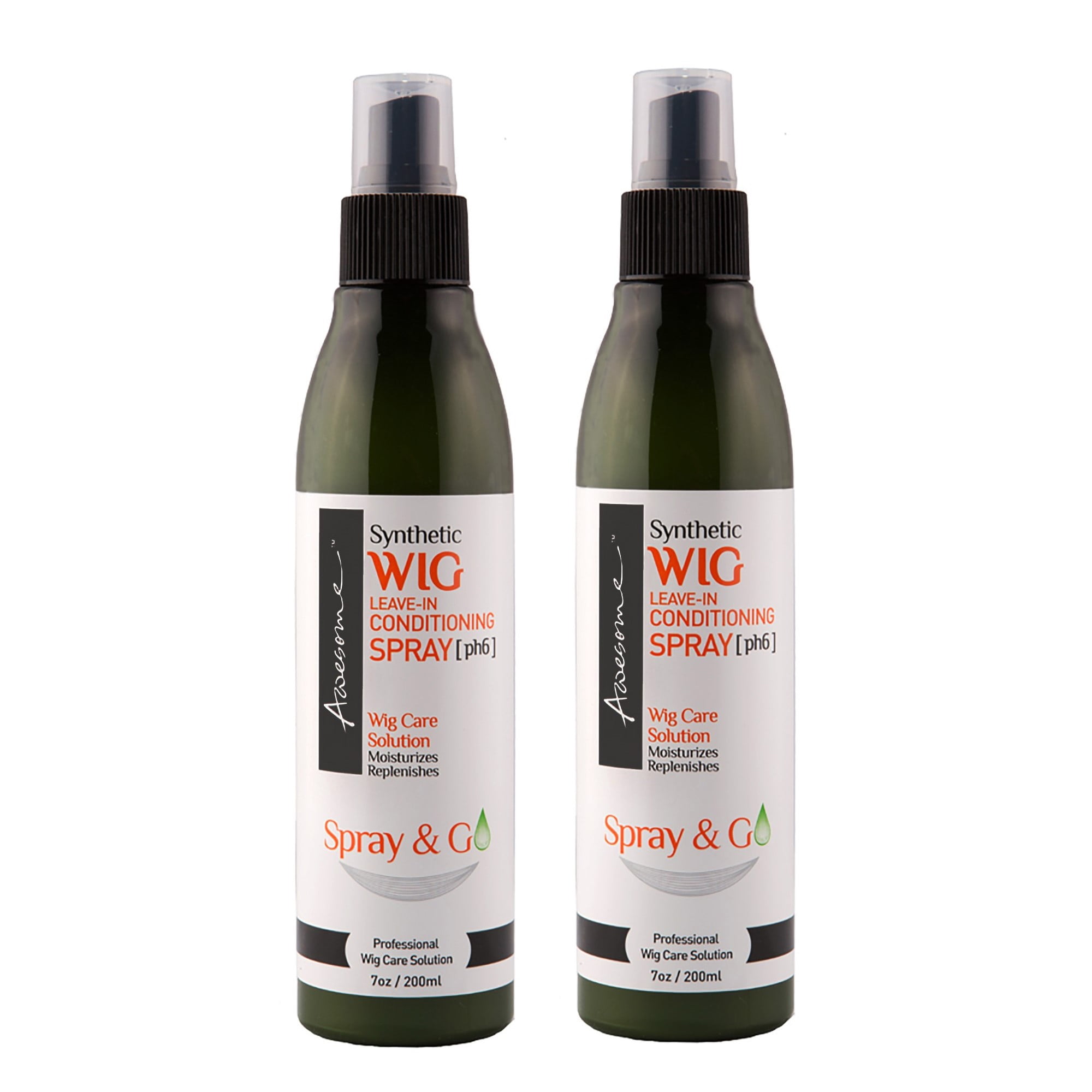 1 Set of 2 Awesome Synthetic Wig Leave in Conditioning Spray pH6 Top Professional Wig Care Solution Moisturizes Replenishes Synthetic