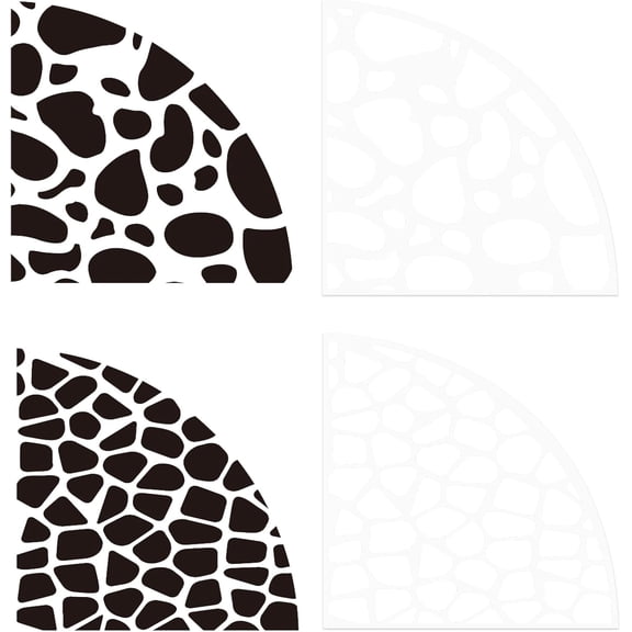 1 Set 2 Pcs Stone Pattern Acrylic Sleeve Stencil Plastic Painting Stencil Reusable Art Templates Print Template Reusable Bleached Shirt Acrylic Sleeve Stencil for DIY Art Craft Clothes Decor