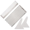 thumbnail image 1 of 1 Set 2 Pieces Square and Round Diamond Drawing Ruler Tool with 2 Diamond Drawing Fix Tools for Full Drill and Partial Drill, 1 of 7