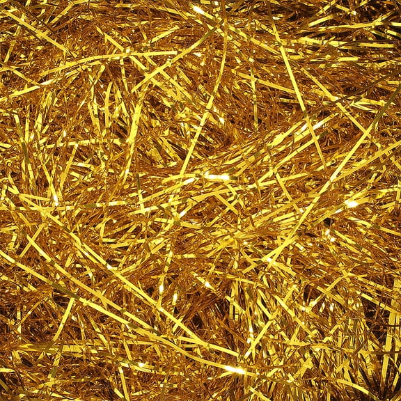 1 Set 2 Sets Plastic Shred Filler for Gift Wrapping & Easter Basket Filling Gold 1x0.1mm 50g/set