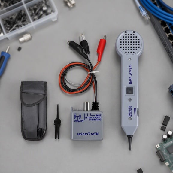 1 Set 200EP Wire Tracer Circuit Tester Kit, Tone Generator and Probe Kit for Network Cable Line Tracing, Short Circuit Testing, with Carrying Bag