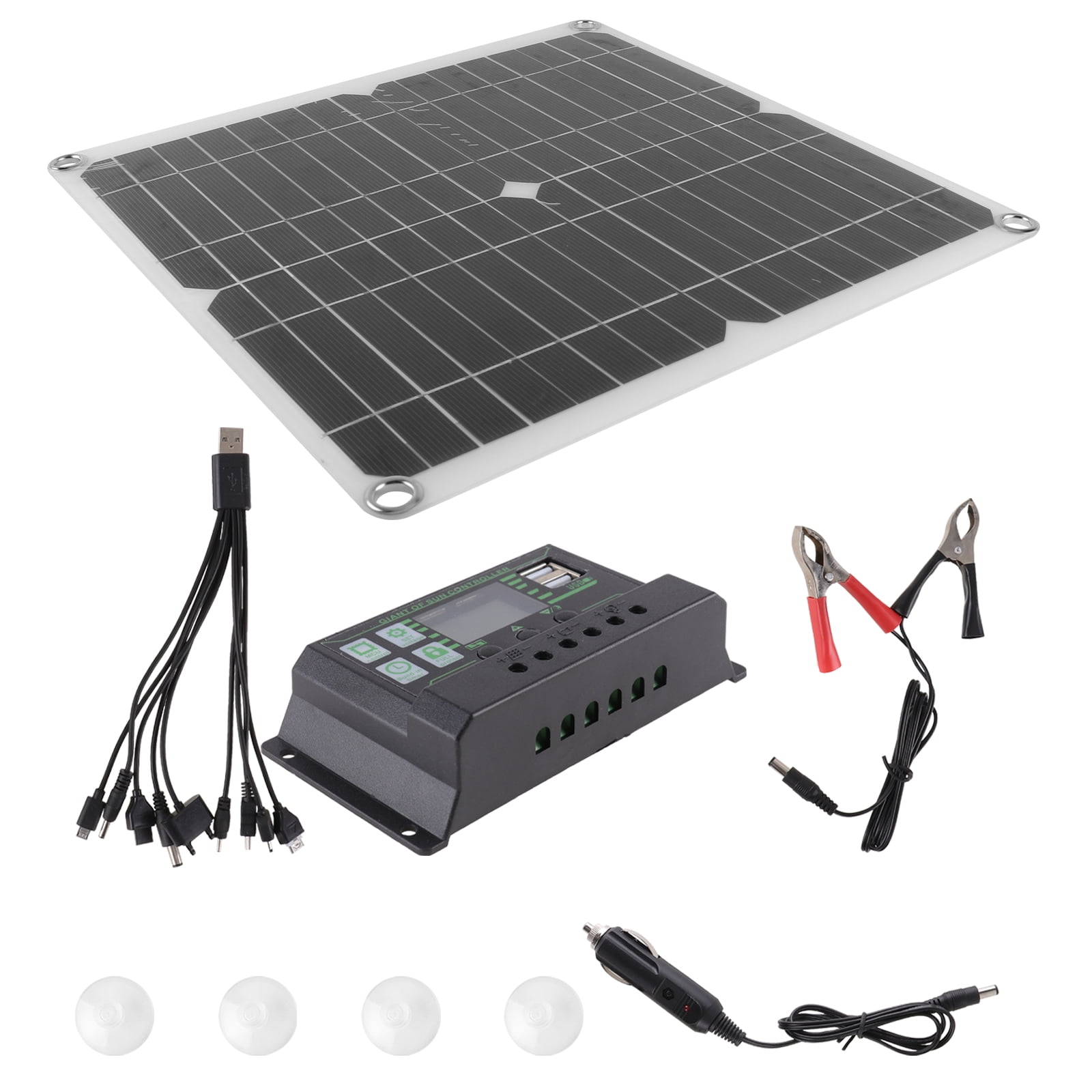 1 Set 200W Outdoor Photovoltaic Solar Power Panel Charging Solar Panel