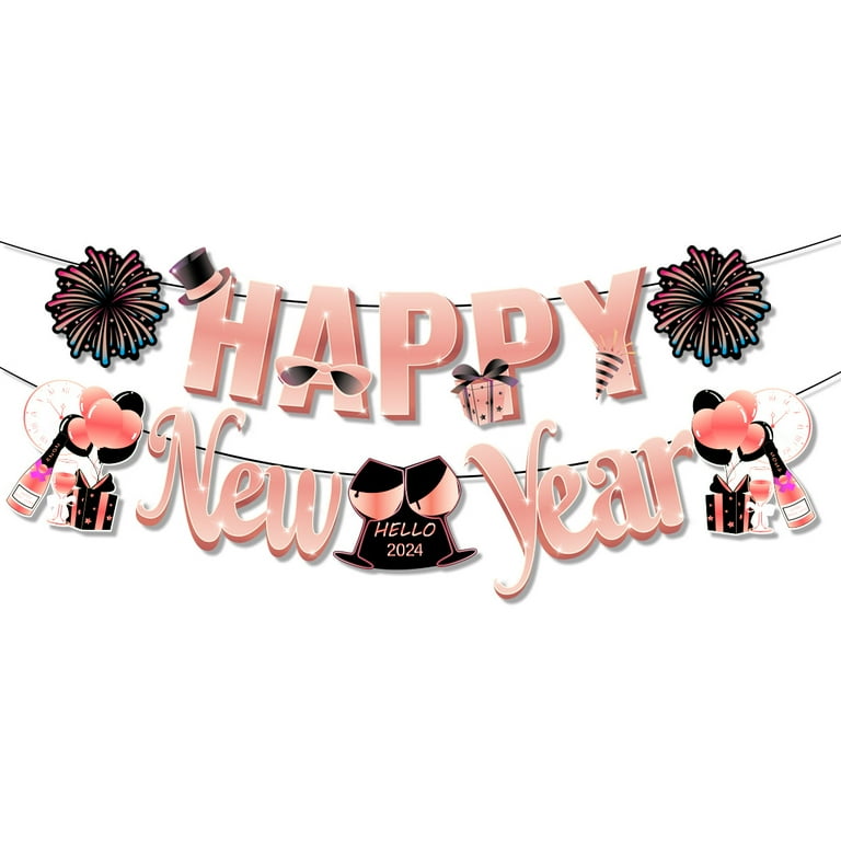 Happy New Year 2024 Banner, Classroom Resources