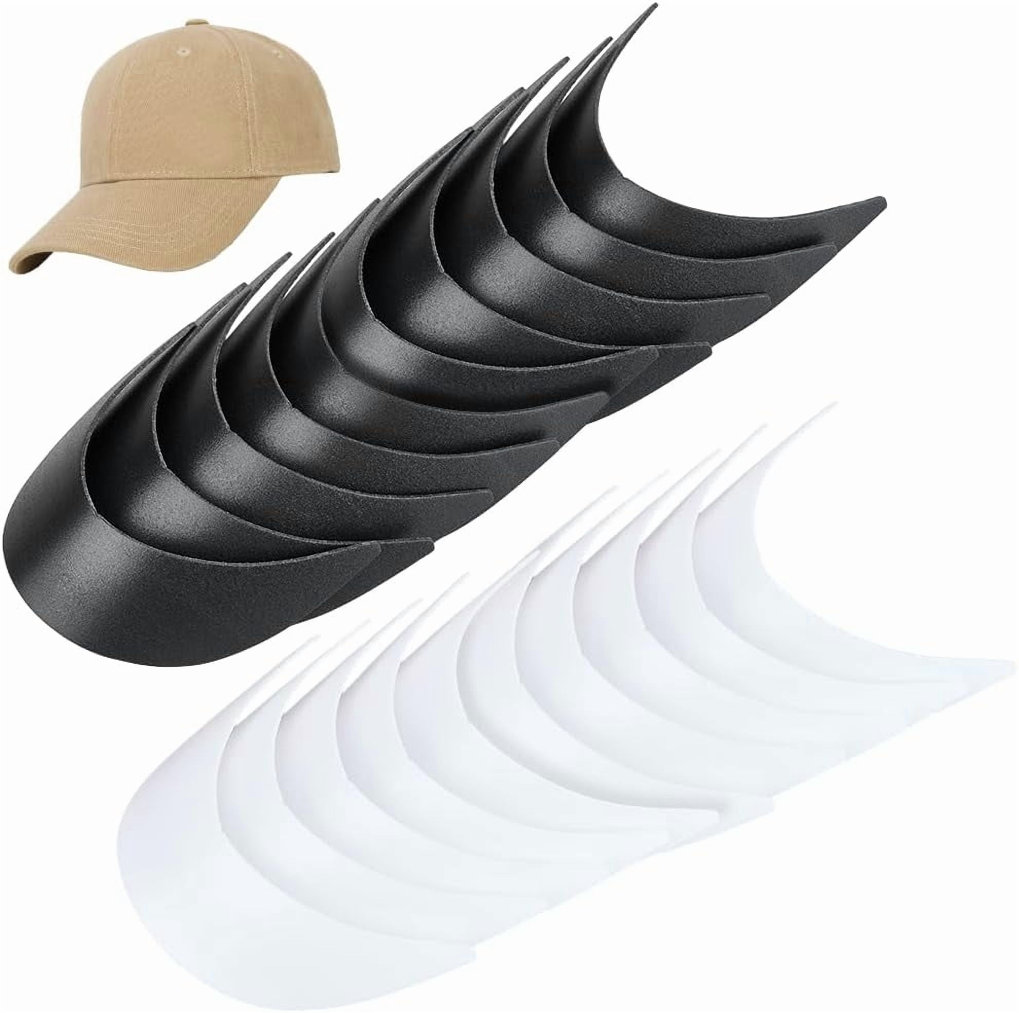 1 Set 20Pcs 2 Colors Baseball Cap Visor Insert Black & White Ball Cap ...