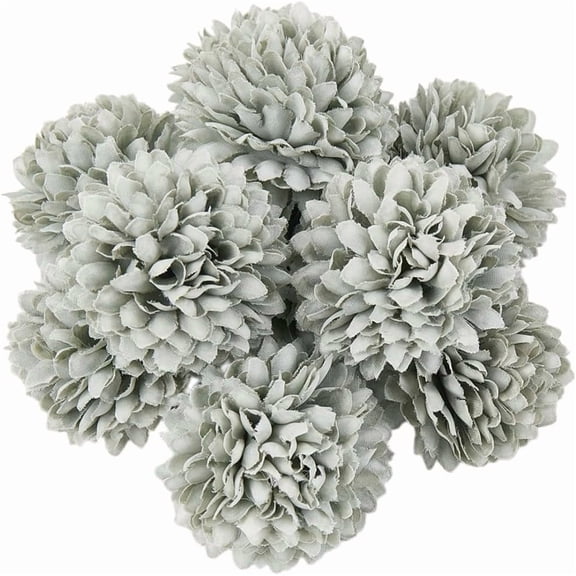 1 Set 20Pcs Chrysanthemum Flower Ornaments Artificial Flower for Wedding Home Decorations Dark Sea Green 40x30mm