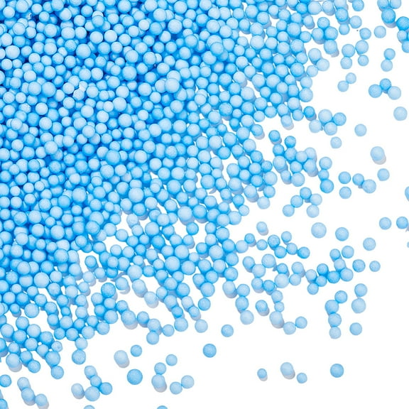 1 Set 20g Small Craft Foam Balls Round for DIY Wedding Holiday Crafts Making Deep Sky Blue 2.5~3.5mm 20g