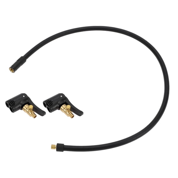 1 Set 23.62" Tire Inflator Extension Tube with Deflatable Air Chuck 0.305inx32TPI for Car Motorbike Bike