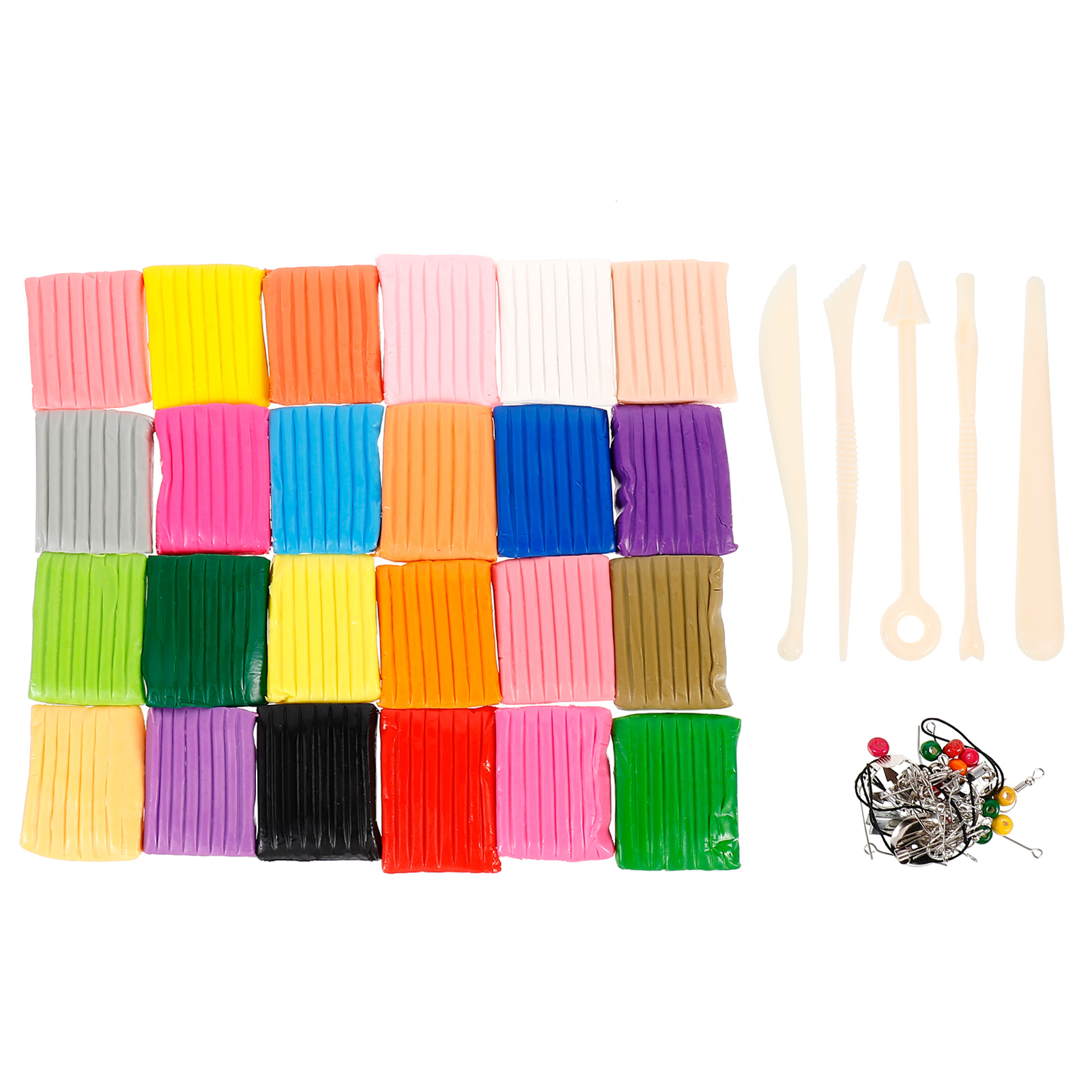 1 Set 24 Color Oven Bake Clay DIY Polymer Clay Kit Modeling Clay Blocks