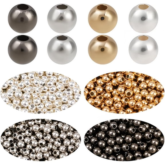 1 Set 2400Pcs 4 Colors Round CCB Plastic Spacer Beads Mixed Color 5x4mm Hole: 1.6mm 600pcs/color