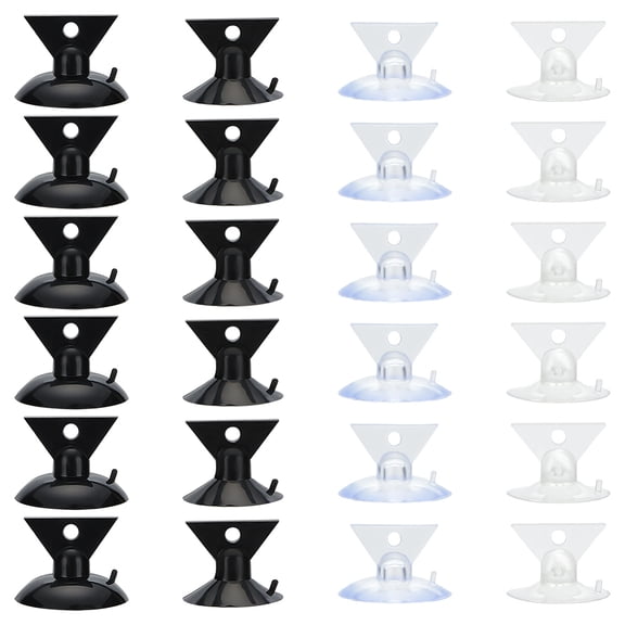 1 Set 24Pcs 4 Styles PVC Light Bulb Suction Cup Removal Tool Mixed Color 25x32~34mm Hole: 4.5~5mm 6pcs/style