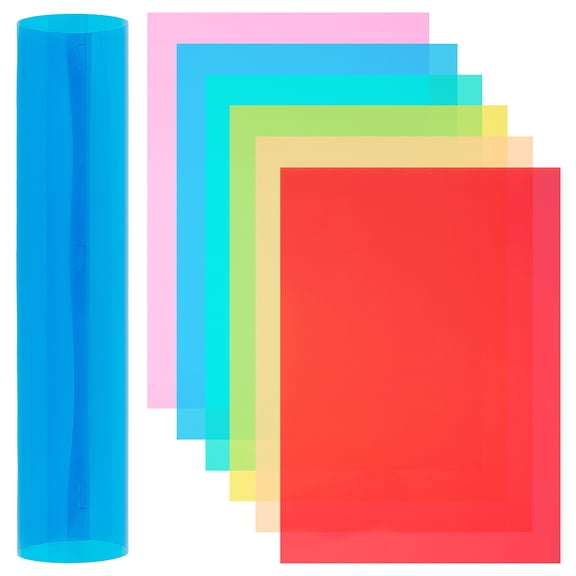 1 Set 24Pcs 6 Colors PVC Plastic Sheets Rectangle Mixed Color 298x208x0.2mm 4pcs/color for DIY