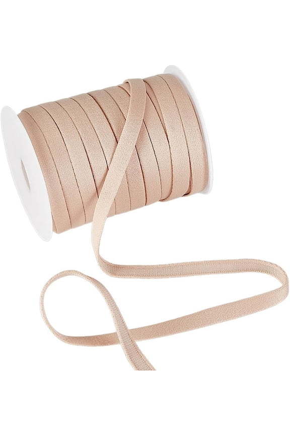 1 Set 25 Yards Beige Corset Boning Casing 3/8inch Underwire Replacement Bra Cover Band Ribbon Nylon Bra Plush Back Casing for Sewing Accessories DIY Wedding Handmade Clothing