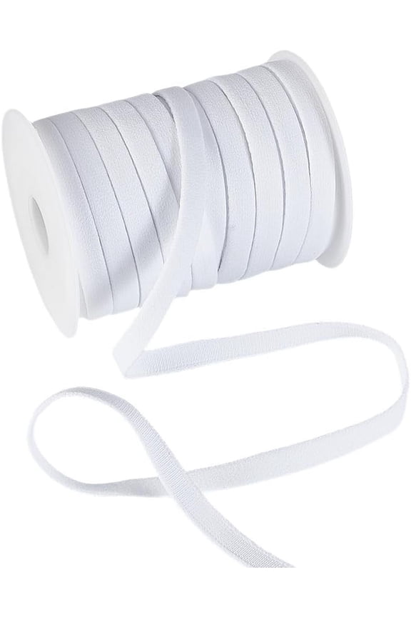 1 Set 25 Yards White Corset Boning Casing 3/8inch Underwire Replacement Bra Cover Band Ribbon Nylon Bra Plush Back Casing for Sewing Accessories DIY Wedding Handmade Clothing