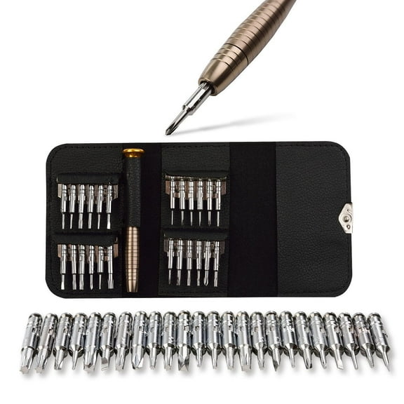 1-Set 25-in-1 Precision Screwdriver Set Professional Grade Repair Tools Kit for Mobile Phones, Watches & Electronics TIKA