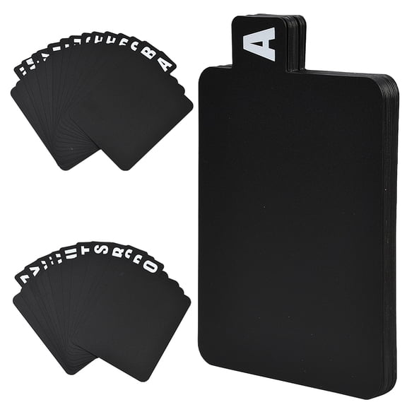 1 Set 26Pcs Letter A~Z Plastic Binder Dividers Index Page Tab for Planner & Notebook & Loose Leaf Binders Rectangle Black 172x120x0.4mm
