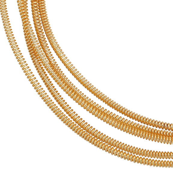 1 Set 2M Copper Wire Gimp Wire Round Flexible Coil Wire Metallic Thread for Embroidery and Jewelry Making 1.3mm about 6.56 Feet(2m)/Set