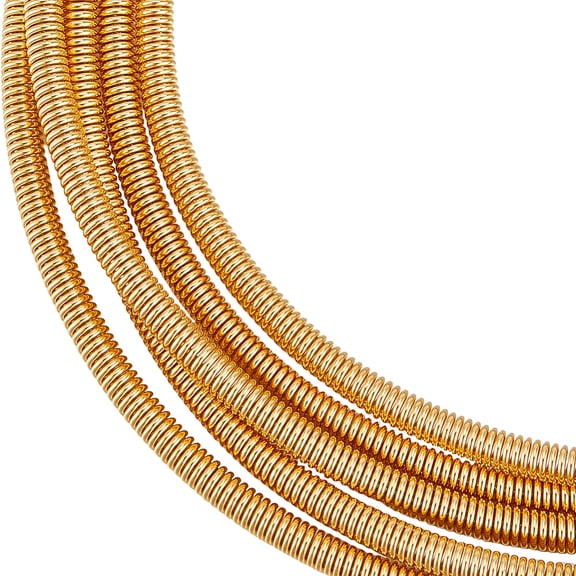 1 Set 2M Copper Wire Gimp Wire Round Flexible Coil Wire Metallic Thread for Embroidery and Jewelry Making 2.2mm about 6.56 Feet(2m)/Set