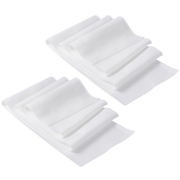 1 Set 2Pcs Polyester Stretch Kintted Rib Fabric for Clothing Accessories White 100x15x0.15~0.2cm