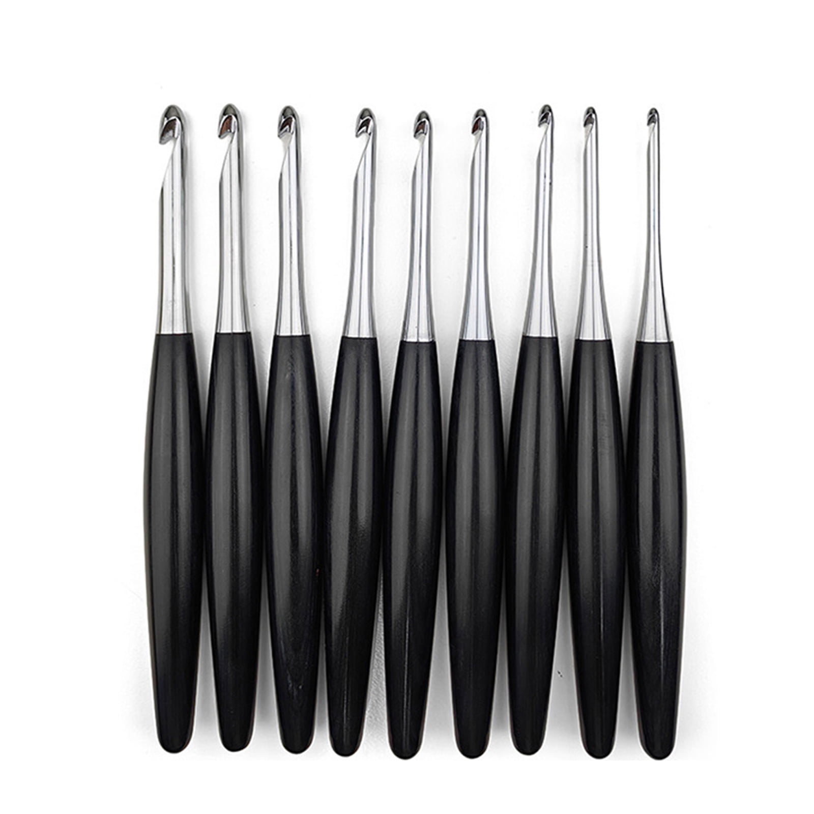 1 Set 3.5mm-8.0mm Crochet Needle Ergonomical Crochet Hook Handle Knitting Needle Craft Supplies