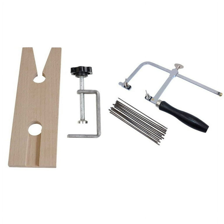 1 Set 3-In-1 Jeweler's Saw Set Jewelry Tools Saw 144 Blades Wooden Pin  Clamp Wood Metal Jewelry Toos 