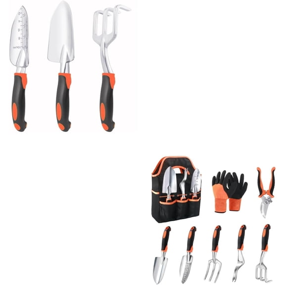 1 Set 3 Piece Garden Tool Kit With 8 Piece Garden Tool Set And Repotting Mat