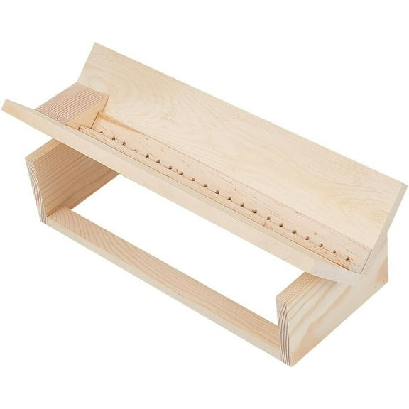 1 Set 3 Set Wood Bookbinding Punching Cradle with Piercing Guide Book Binding Tool Hand Account Binding Kit for Book Lover Punching PapayaWhip 2.5x9.8x2.4inch