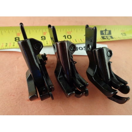 1 Set 3 Size Right Topstitching Edge Guide Walking Foot For Singer 111W115 Juki LU-562, 563, 1508 DLN-1541, 241 Consew 206RB, 225