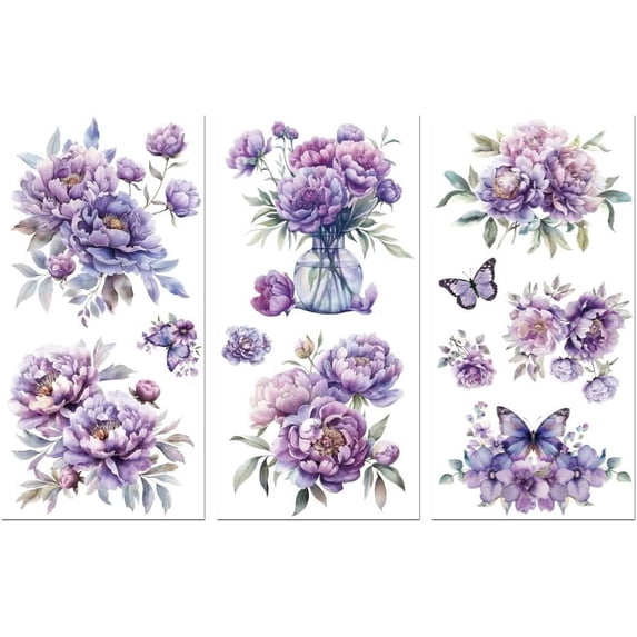 1 Set 3 Styles PVC Waterproof Decorative Stickers Self Adhesive Decals ...