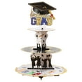 thumbnail image 1 of 1 Set 3 Tier Pastry Stand Graduation Cupcake Stand Multipurpose Dessert Plate Display Stand for Party, 1 of 6