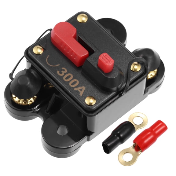 1 Set 300A Car Circuit Breaker with Manual Reset Waterproof Car Audio Inline Circuit Breaker Fuse Holder Inverter