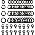 thumbnail image 1 of 1 Set 304 Stainless Steel Open Jump Rings with Clasps 200Pcs 4Sizes Black Open Jump Rings with 20Pcs Lobster Claw Clasps for Necklace Bracelet Jewelry Making, 1 of 6