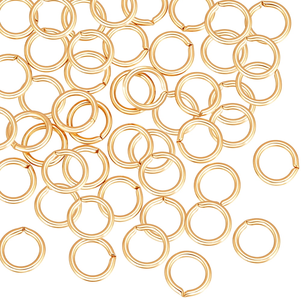 1 Set 30Pcs 1/20 14K Gold Filled Open Jump Rings Yellow Gold Filled Saw Cut Round Cadmium Free 22 Gauge 4.3x0.6mm Inner Diameter: 3mm