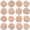 thumbnail image 1 of 1 Set 30Pcs Woven Decor Balls Small Decorative Rattan Balls Bulk 4mm Wheat Centerpiece Bowls Orbs Vase Fillers Wicker Crafts for Christmas Halloween Tree Wedding Table Party Decoration DIY Crafts, 1 of 5