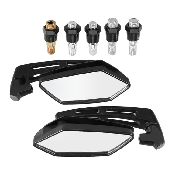 1 Set 360 Degree Rotary Motorcycle 8mm 10mm Screw Thread Rearview Mirror Universal Carbon Fiber Pattern