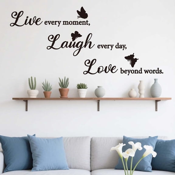 1 Set 3Pcs 3 Styles PVC Self Adhesive Wall Stickers Washing Machine Warterproof Decals for Home Living Room Word 525x175mm 1pc/style