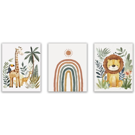 1 Set 3Pcs Rectangle Paper Painting Wall Decorations Mixed Shapes 280x350mm