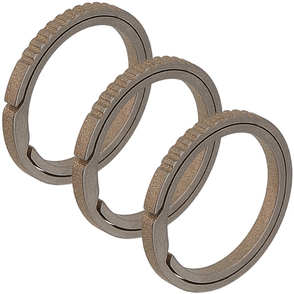 1 Set 3Pcs Titanium Alloy Split Key Rings Raw(Unplated) 22.5x2mm Inner Diameter: 18mm