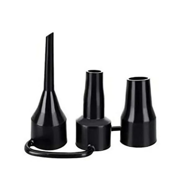 1 Set 3Sizes Air Pump Nozzles Replacement, Plastic Inflatable Pump Nozzles Head, Air Pump Attachments Air Pump Inflator Adaptor Accessory for Partial Air Bed, Air Mattress etc(Black,0.8x0.8x1.8")