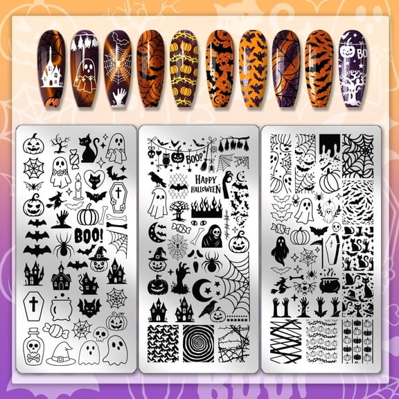 1 Set 3pcs Stainless Steel DIY Nail Art Templates Template Tool Rectangle Mixed Shapes 12x6cm for DIY