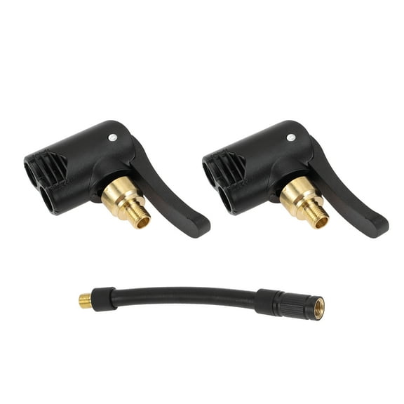 1 Set 4.72" Tire Inflator Extension Tube with Undeflatable Air Chuck 0.305inx32TPI for Car Motorcycle