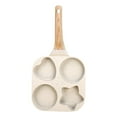 thumbnail image 1 of 1 Set 4 Hole Skillet with Handle,Non Stick Egg Frying Pan,Multi-Purpose Divided Nonstick Frying Pans for Breakfast Shape Egg, 1 of 9
