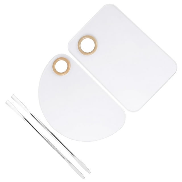 1 Set 4 Pcs Plastic Makeup Nail Art Polish Mixing Plate Manicure Nail