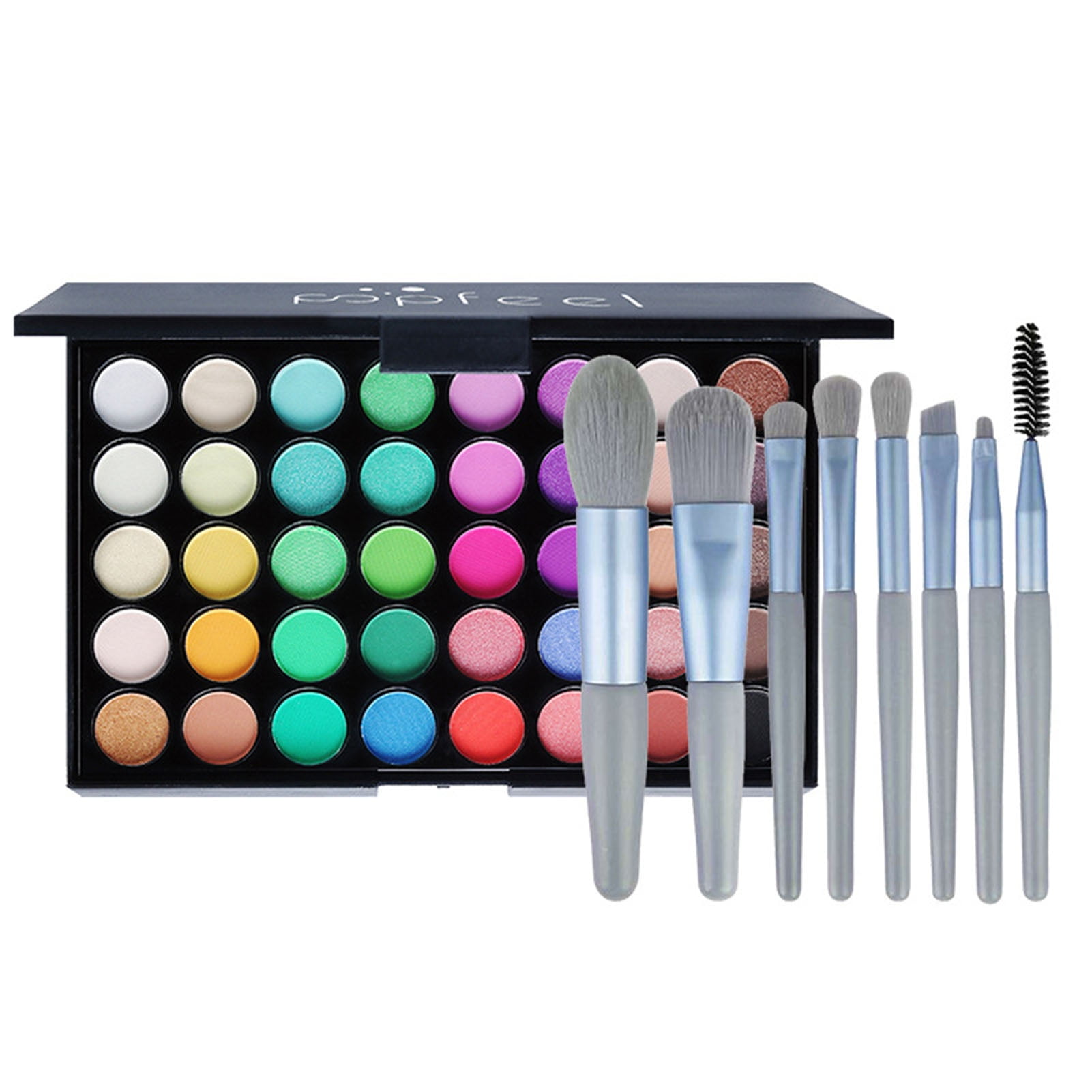1 Set 40Color Eyeshadow Makeup Palette with Eye Brushes Set