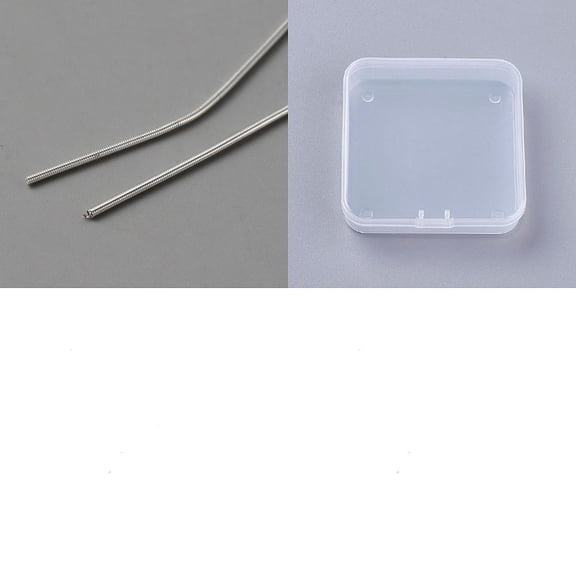 1 Set 40G French Copper Wire Grimp Wire Round Flexible Coil Wire Metallic Thread for Embroidery and Jewelry Making Silver 1mmDIY