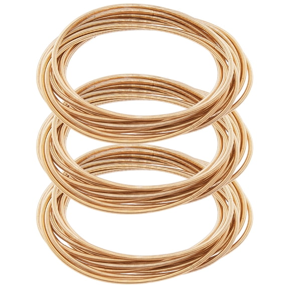 1 Set 45Pcss Spring Bracelets Minimalist Bracelets Steel French Wire Gimp Wire for Stackable Wearing Golden Inner Diameter: 2-1/4