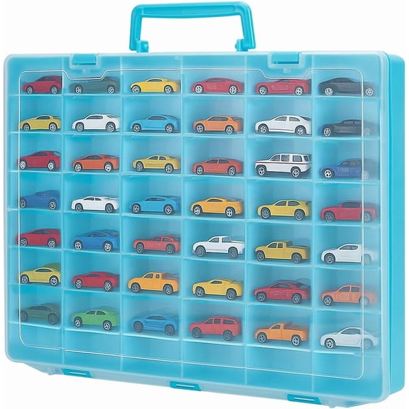 1 Set 48 Grids Organizer Storage Bead Containers Adjustable Dividers Boxes Rectangle Deep Sky Blue 36.4x27x4.4cm
