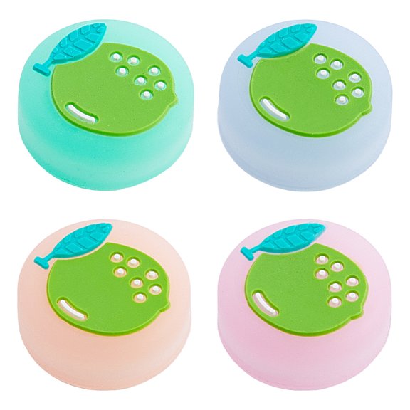 1 Set 4Pcs 4 Colors Silicone Replacement Thumb Grip Caps Thumb Grips Analog Stick Cover Lemon 16x7mm Inner Diameter: 12mm 1pc/color