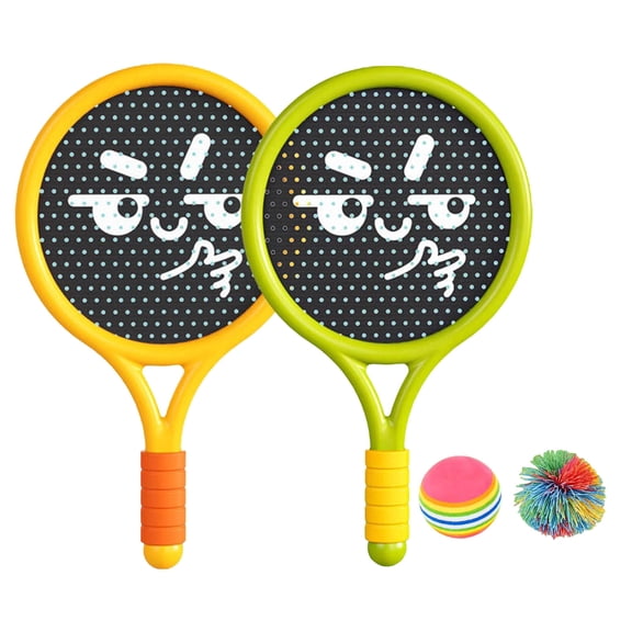 1 Set 4Pcs Portable Paddles Bouncy Balls Set or Adults’ Indoor Outdoor Activities, Sport Game Beginner or Intermediate, Swing Racket in Beach Pool Backyard Playground Lawn Park or Court